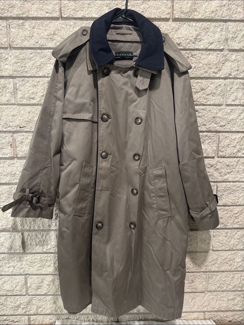 Men’s Ralph Lauren Double-Breasted Trench Coat with removal lining